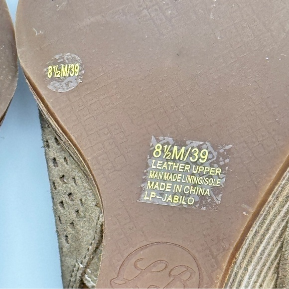 New Lucky Brand Suede Wedge Open Toe booties size 8.5 - Picture 7 of 7